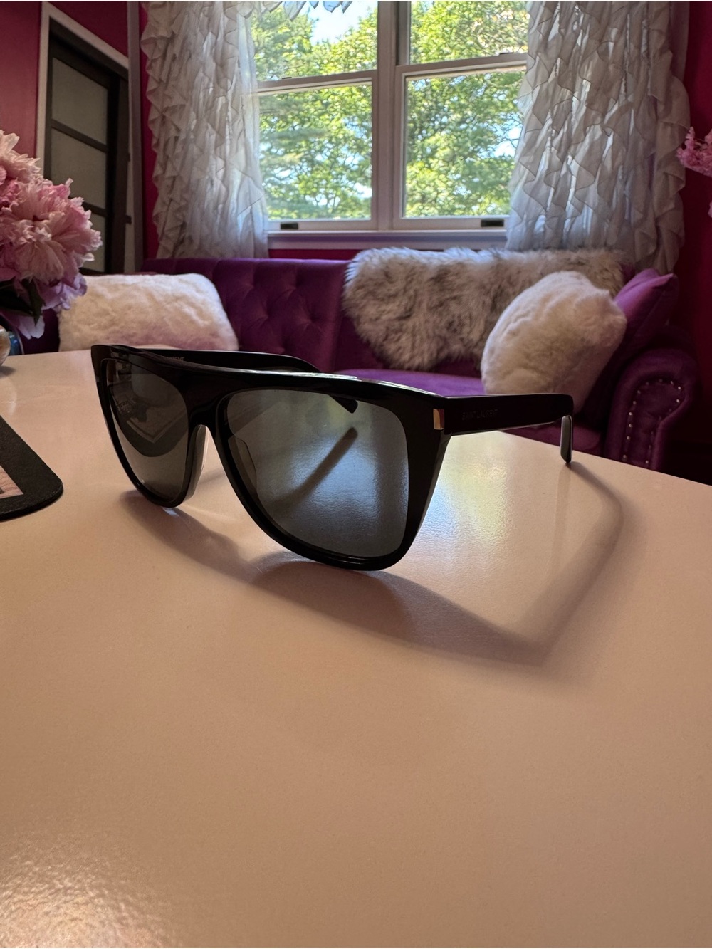 Unisex Saint Laurent Black on Black sunglasses